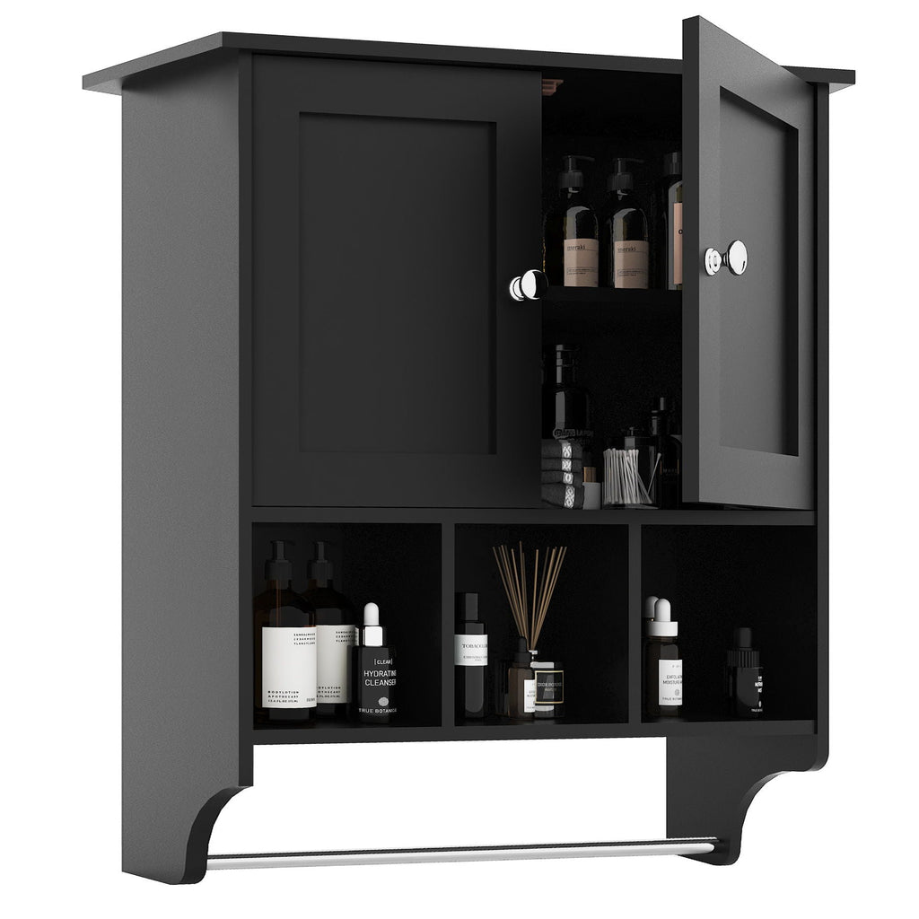Wall-Mounted Storage Cabinet - Black